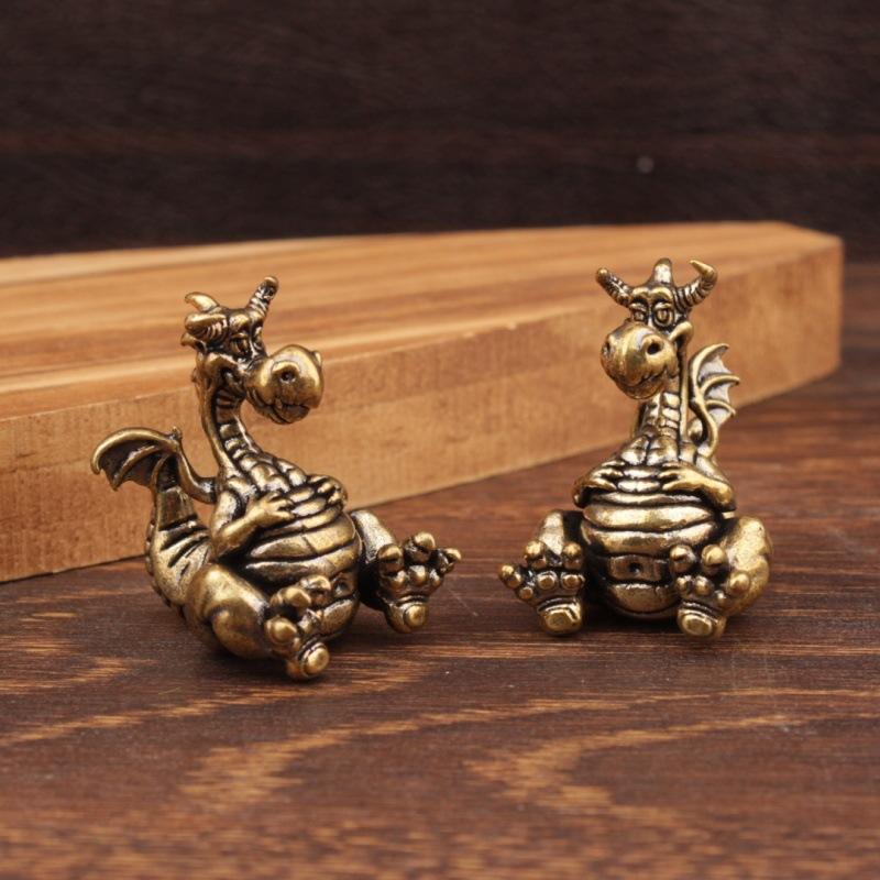 Vintage Collectibles & More Llc Photos - Figuras de Dragão de Latão Fofas,