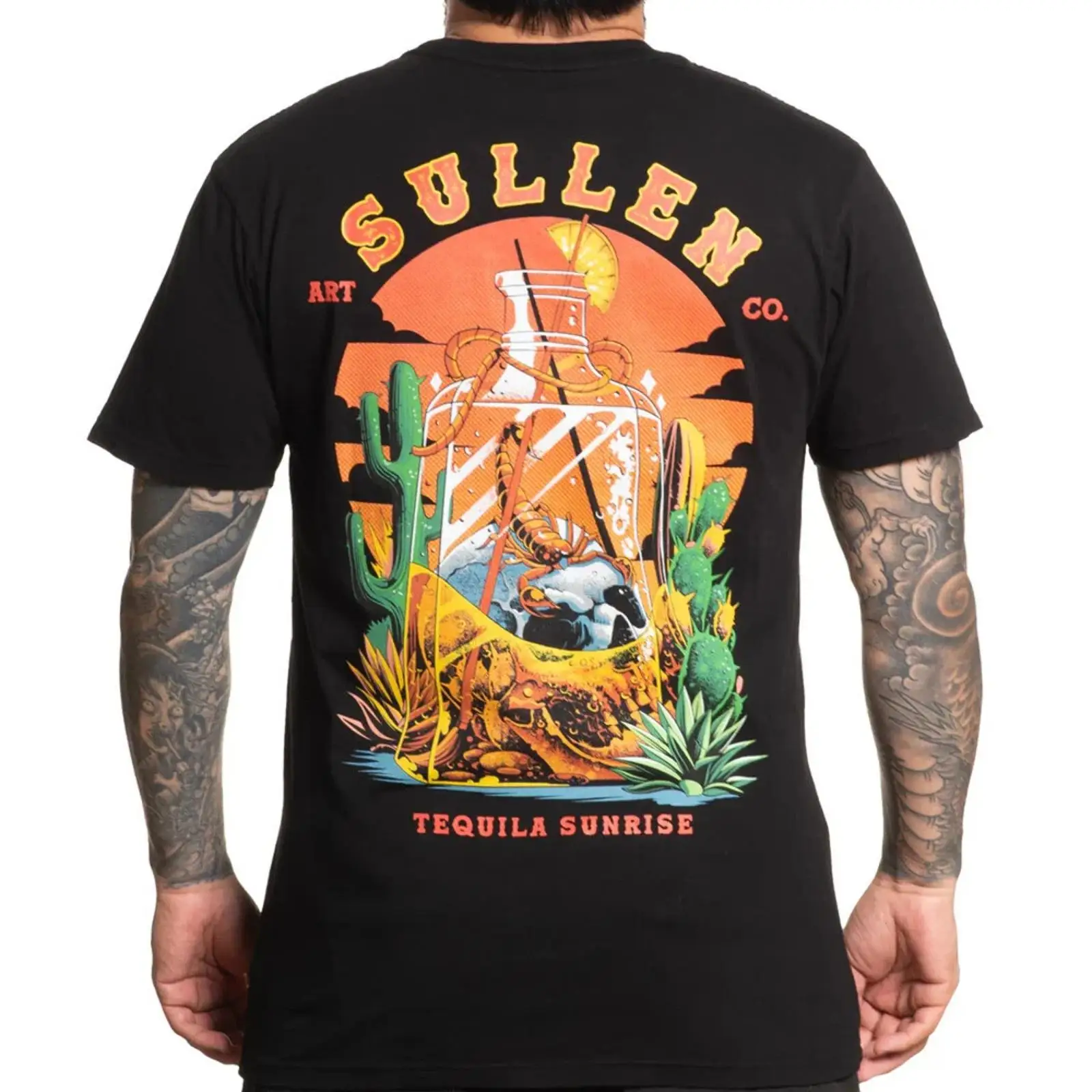 Vintage Collectible Clothing - Camiseta Sullen Clothing Tequila Sunrise Art
