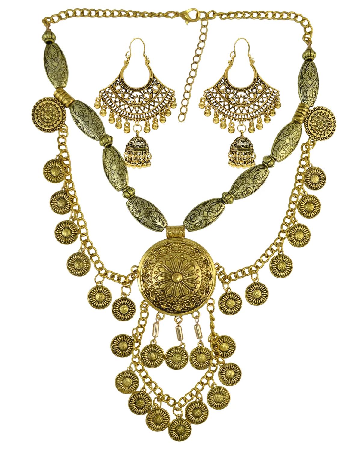 Vintage Collectible Coins - Conjunto de Colar Choker Grande e