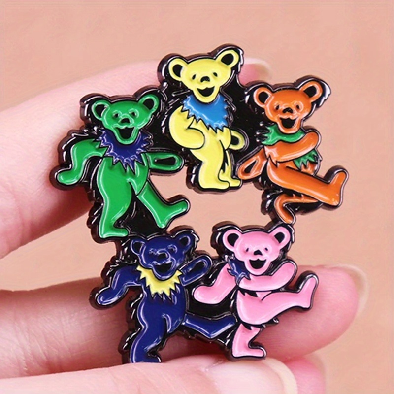 Ursos dançando esmalte pino ro - Vintage Collectible Bears avaliação e preço